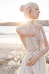 Deep V-Neck Bohemian Wedding Dress Nude Lining Vestido De Noivas DW564