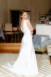 Deep V-Neck Wedding Dresses Mermaid Simple Vestido De Noivas ZW473