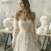 Dot Tulle Boho Pleats Wedding Sleeves  DG027