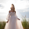Dot Tulle Puff Sleeves Set Removable Boho Cahrming Wedding Accessories DG082
