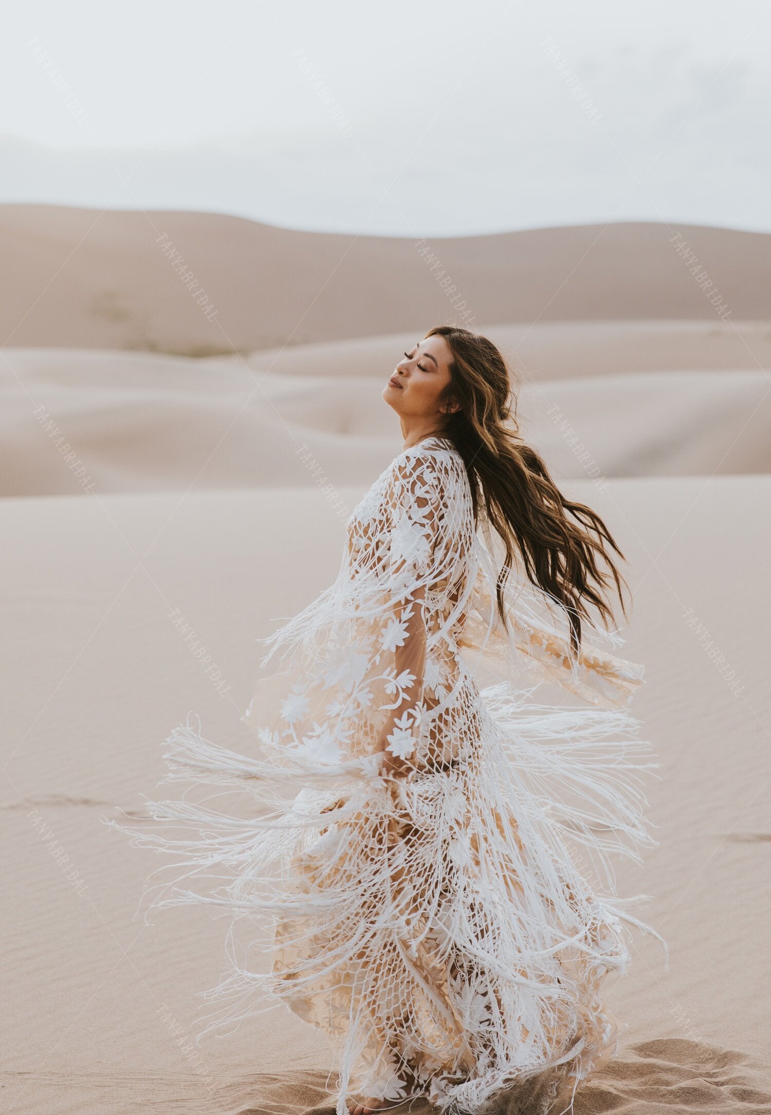 Dreamy Boho Wedding Dresses Fringers Tassel Romantic Bridal Gowns Enga – TANYA BRIDAL