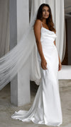 Effortless Beauty Wedding Dresses Low Cut Back With Tie DW754