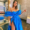 Arabic Prom Party Dresses High Split Robe De Soiree