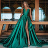 Sexy Green Evening Dress 2021 High Side Split