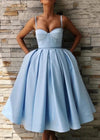 Elegant Blue Short Cocktail Dresses A-Line Homecoming Gown