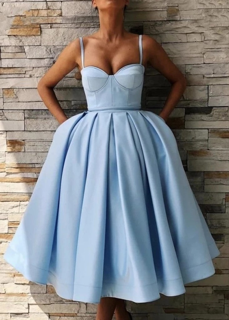 Elegant Blue Short Cocktail Dresses A-Line Homecoming Gown – TANYA BRIDAL
