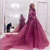 Elegant Muslim Lace Wedding Dresses High Collar TB1476
