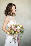 Simple Satin Wedding Dresses High Split Backless TT282
