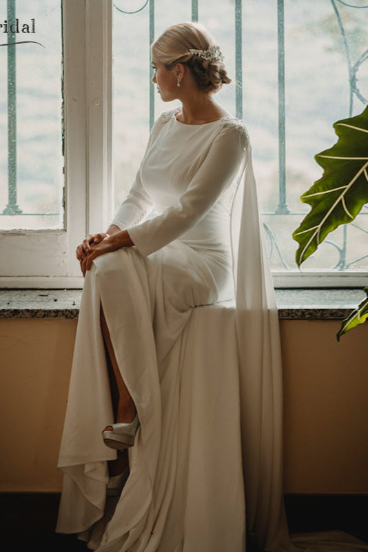 Fantasy Wedding Dress with Cape Bohemian Vestido de noivas DW234 TANYA BRIDAL Fantasy Wedding Dress with Cape Bohemian Vestido de noivas DW234 TANYA BRIDAL