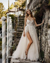 High Split Charming Bridal Gowns Backless Noivas DW605