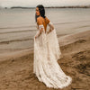 Flare Sleeve Wedding Dresses A Line Lace Tassel Vestido De Noivas Chic DW588