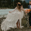 Flare Sleeve Boho Wedding Dresses Tassel Vestido de Noivas DW450