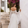 Wedding Detachable Flare Sleeves With 3D Flowers Lace DG109