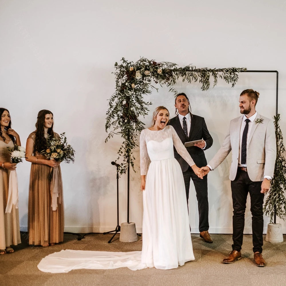 french lace low back wedding dress Inca