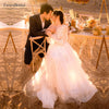 Backless Leaf Lace Full Sleeve Boho Wedding Dresses DW579