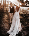 Bohemian Wedding Dress Tassel Swing Bridal Gowns Backless Noivas Chic DW334