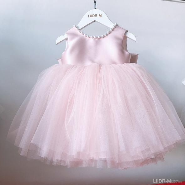 Light Pink New Flower Girl Dresses for Wedding With Applique