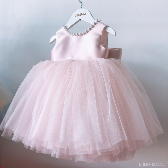 Light Pink New Flower Girl Dresses for Wedding With Applique