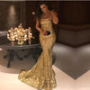 Prom Dresses Mermaid Strapless Sequins Sparkle Crystals Plus Size Long Prom Gown Evening Dresses Robe De Soiree