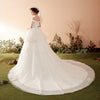 Gorgeous Appliques Lace Chapel Train A-Line Wedding Dress 2020 WD0070