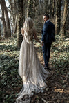 Bling Bling Wedding Dresses Full Sleeve Luxury Vestido de Noivas ZW410