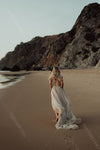 Bohemian V-Neck Summer Beach Bridal Gowns Romantic Engagement Noivas ZW401