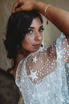 Star Sparkly Boho Wedding Dresses Flare Sleeve Fashion Engagement Noivas Chic ZW397