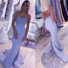 Backless Mermaid Lilac Lace Bridesmaid Dresses
