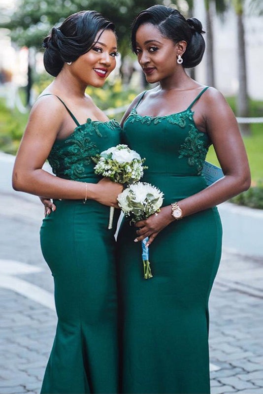 Mermaid Dark Green Mermaid Bridesmaid Dresses – TANYA BRIDAL