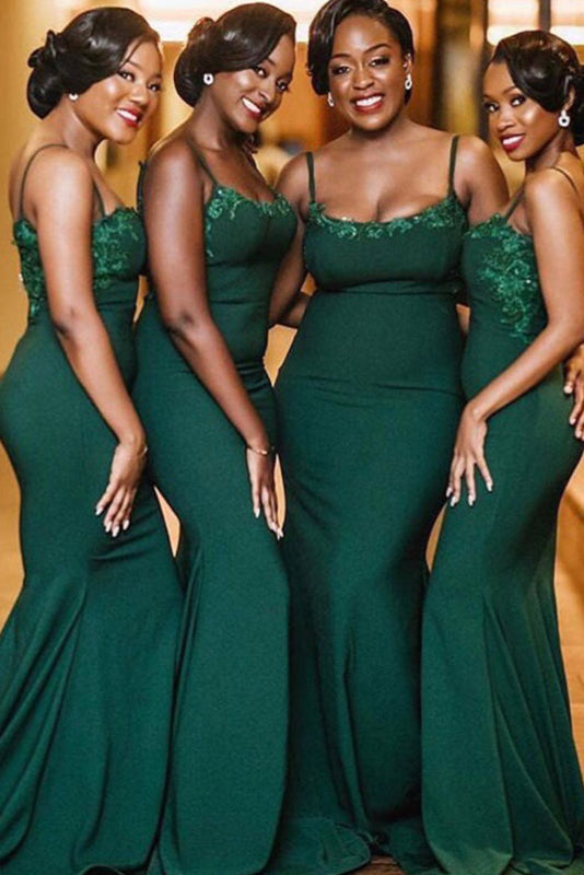 Mermaid Dark Green Mermaid Bridesmaid Dresses