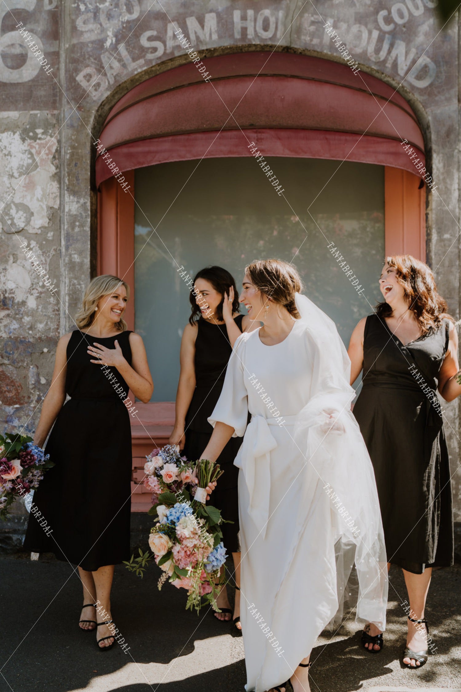 Half Sleeve Soft Satin Wedding Dresses O-Neck Simple Elegant Bridal Go TANYA BRIDAL Half Sleeve Soft Satin Wedding Dresses O-Neck Simple Elegant Bridal Go TANYA BRIDAL