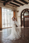 Star Sparkly Boho Wedding Dresses Flare Sleeve Fashion Engagement Noivas Chic ZW397
