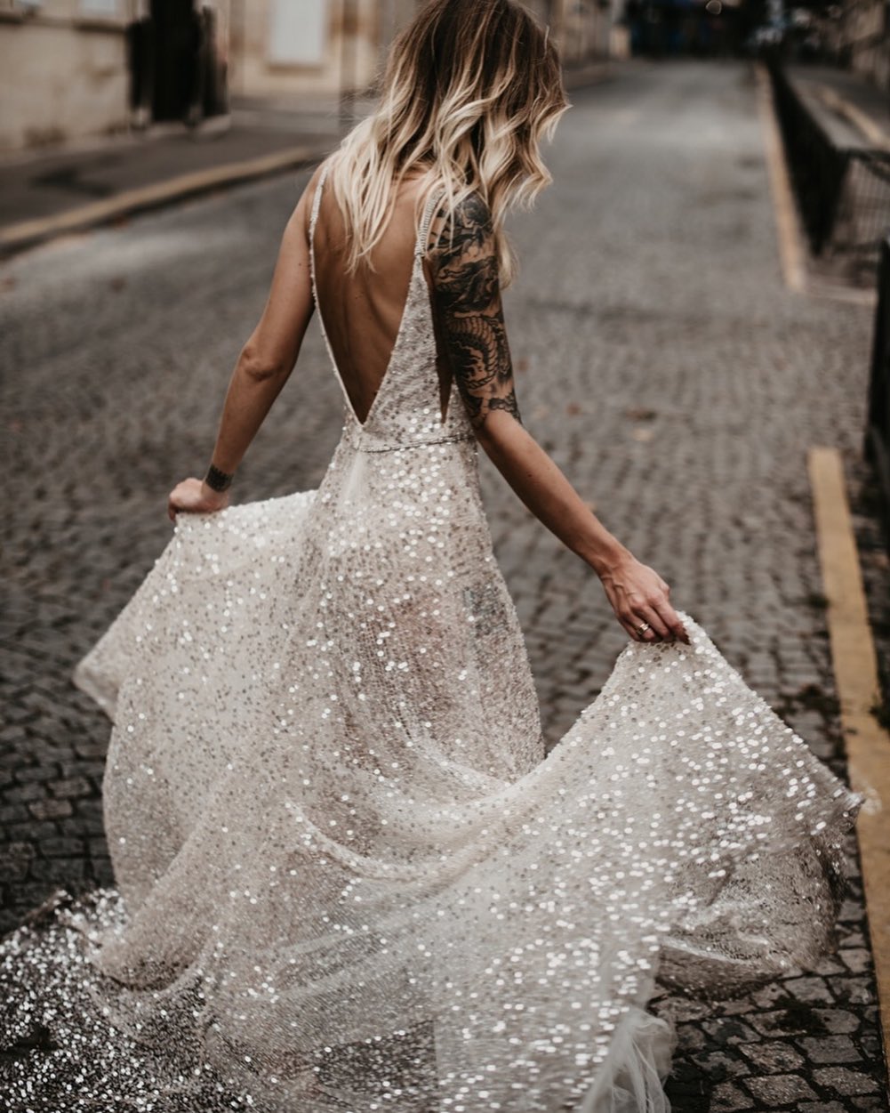 Deep V-Neck Luxury Sexy Backless Boho Wedding Dresses Vestido De noivas ZW390 - Deep V-Neck Luxury Sexy Backless Boho Wedding Dresses Vestido De noivas ZW390 -