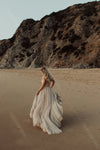 Bohemian V-Neck Summer Beach Bridal Gowns Romantic Engagement Noivas ZW401