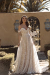 Hippie Dot Lace Wedding Dresses Off-The-Shoulder A-Line DW532