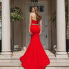 Sweetheart Red Long Formal Evening Dresses