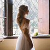 Ivory Lace Tulle Wedding Dresses Off The Shoulder Bohemian Bridal Gowns
