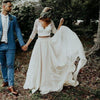 Boho Wedding Dress Long Sleeves Two pieces Bridal dresses