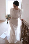 Robe De Mariage Arabic Muslim Wedding Dress Long Sleeve