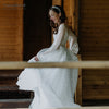 Lace A Line Wedding Dresses Beaded V-Neck Long Sleeve Bridal Gowns Luxury Country Vestido De Noivas DW243