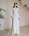 Lace Long Sleeve Simple Bridal Gown Wedding Dress