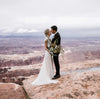 Lace Top Chiffon Wedding Dresses A Line Simple Elegant Bridal Gowns