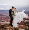 Lace Top Chiffon Wedding Dresses A Line Simple Elegant Bridal Gowns