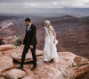 Lace Top Chiffon Wedding Dresses A Line Simple Elegant Bridal Gowns