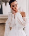 Lantern Dot Tulle Sleeves Removeable Wedding Sleeve DG072