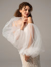 Lantern Tulle Chic Transparent Wedding Removeable Sleeve DG098