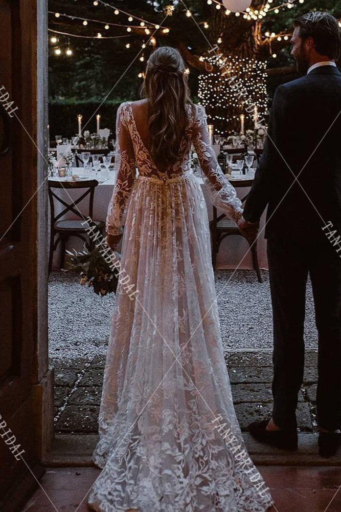 Boho Beach A Line Bridal Gowns Wedding Dresses TANYA BRIDAL Boho Beach A Line Bridal Gowns Wedding Dresses TANYA BRIDAL