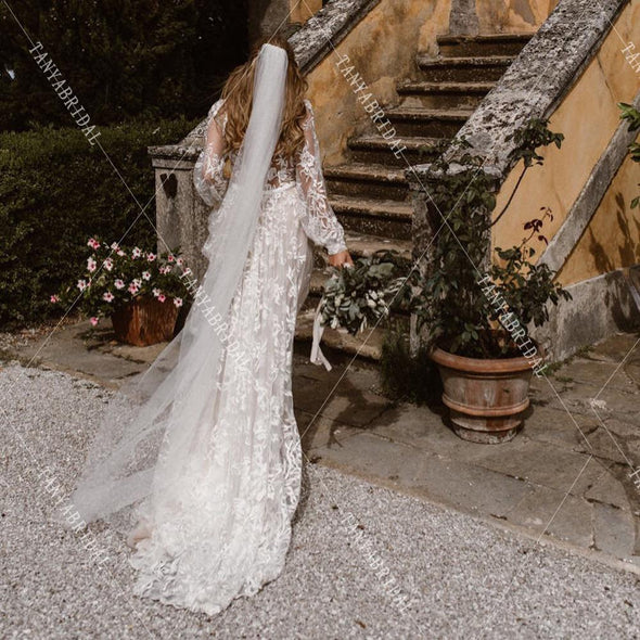 Boho Beach A Line Bridal Gowns Wedding Dresses