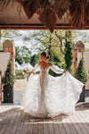 Leaf Lace Romantic Wedding Dresses Off Shoulder Noivas ZW722