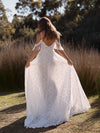 Leaf Lace Unique Beach Wedding Dresses  DW633